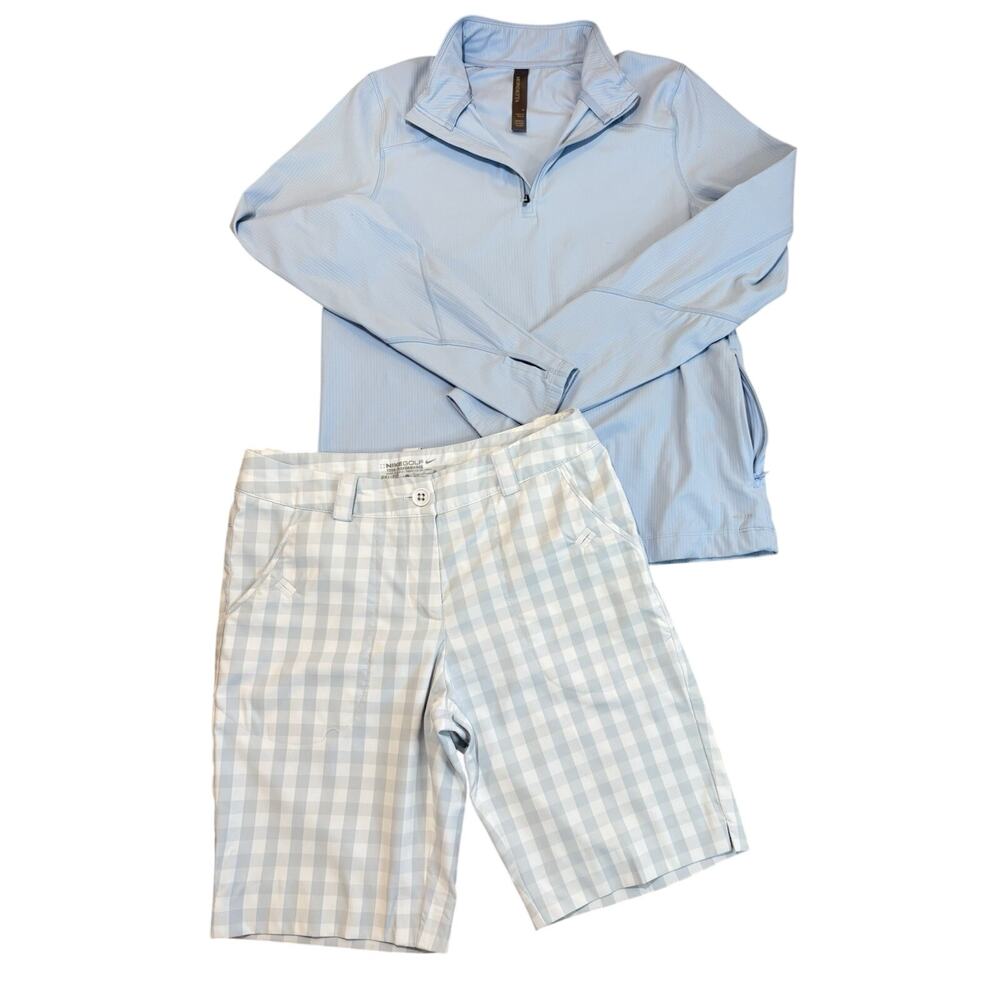 Lot Of 2 Nike Sz 4 Tour Performance Golf Shorts & Mondetta Sz M 1/4 Zip Pullover